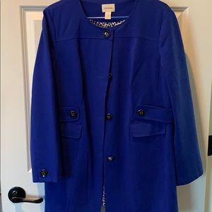 Chico’s lovely blue coat. Size 2 (12)